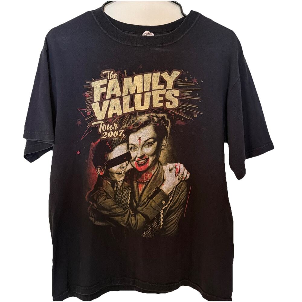 The FAMILY VALUES Tour 2007 - M - TShirt/Shirt KORN/Evanescence/5FD